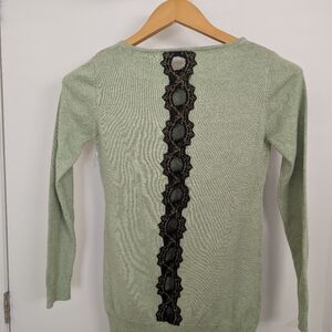 SAGE GREEN SPARKLY TOP SIZE SMALL